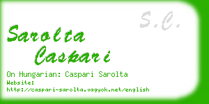 sarolta caspari business card